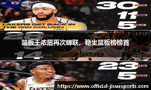 篮板王浓眉再次蝉联，稳坐篮板榜榜首